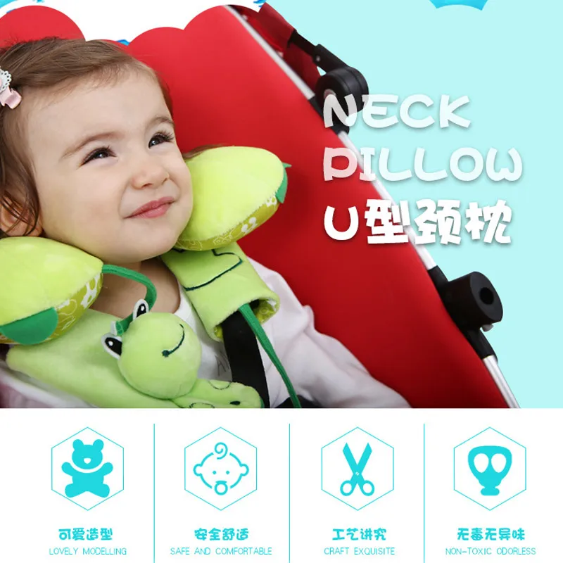 Soft Baby Toy Toddler Headrest Pillow Children Head Protection Baby Car Safety Seat Neck Support Pillow Stroller Accessories