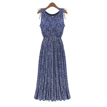 Women Dress Summer Round Neck Sleeveless Boho Dresses Long Maxi Party Beach Holiday Sundress Elegant Floral Printed Dress Women Dress Summer Round Neck Sleeveless Boho Dresses Long Maxi Party Beach Holiday Sundress Elegant Floral Printed Dress