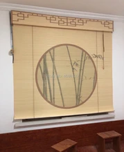 Japanese Natural bamboo roller blinds window roller blinds blackout roller blinds printed curtain shutter curtain vintage porch устройство умного дома fibaro roller shutter 2 fgr 222 ru