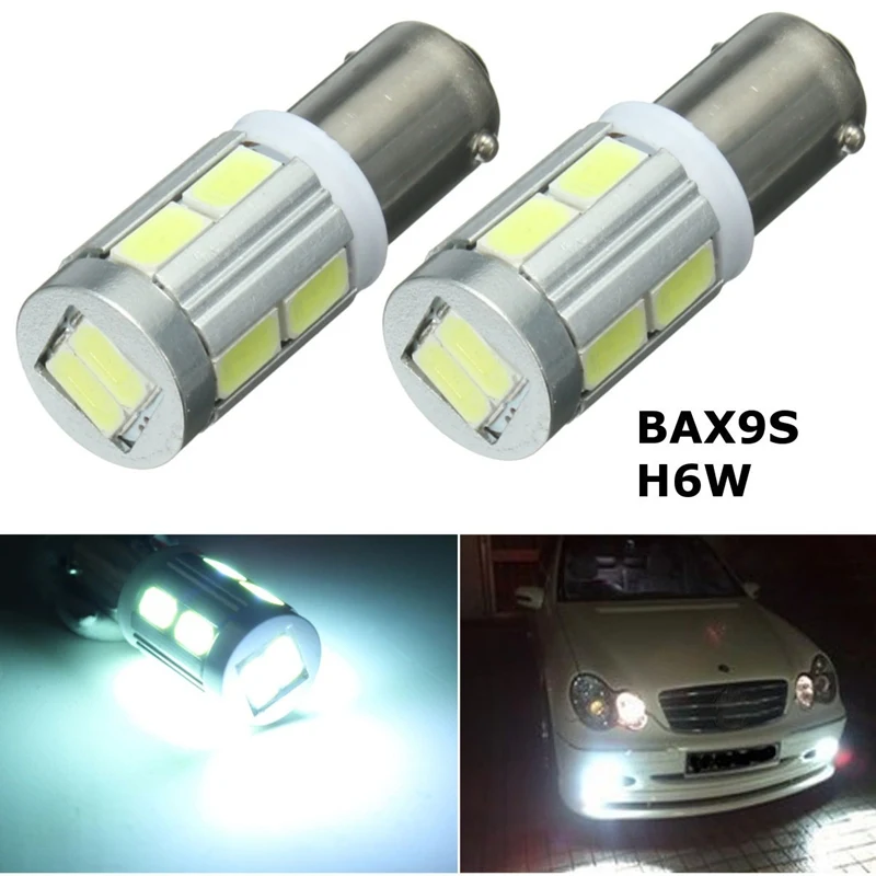 2 шт. Автомобильные светодиодные лампы BAX9S H6W 10|Передние LED-фары для авто| |