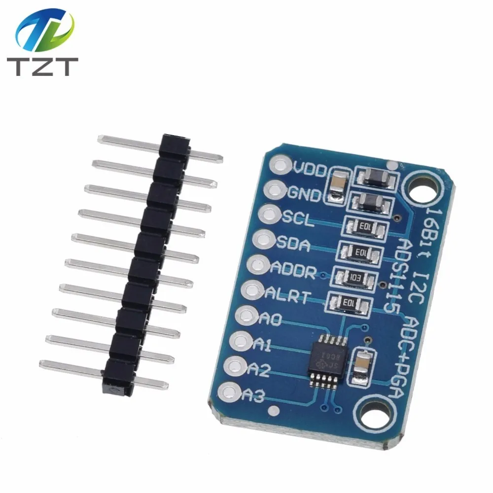 16 битный I2C ADS1115 модуль ADC 4 канальный с усилителем усиления Pro для Arduino RPi|amplifier