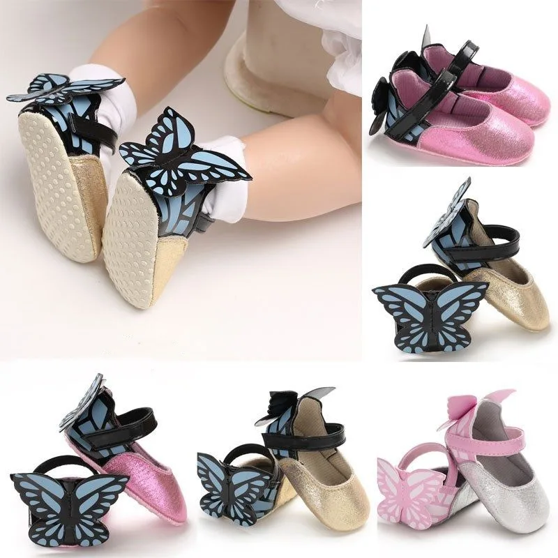 

Princess Newborn Baby First Walkers Big Bow Cute Toddler Party Wedding Shoes Little Girls Fashion PU Soft Sole Crib Shoes