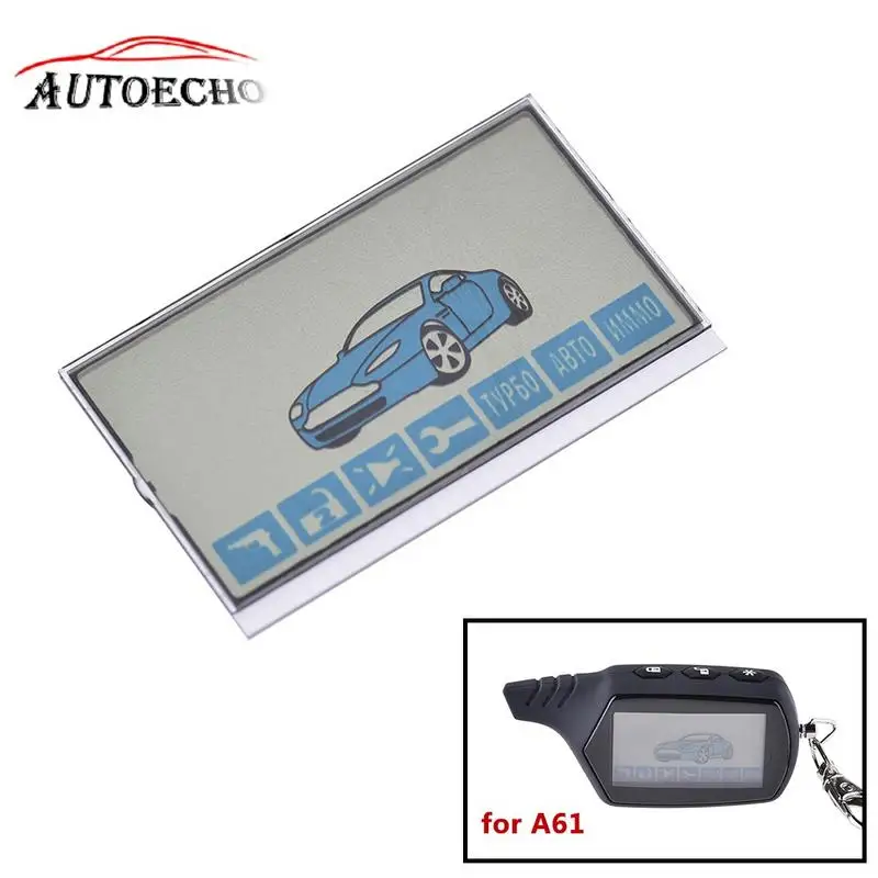 

[Original] A61 Car Alarm System Remote Control LCD Screen Glass HD Display 2 Way Car Alarm System Controller For Starline A61