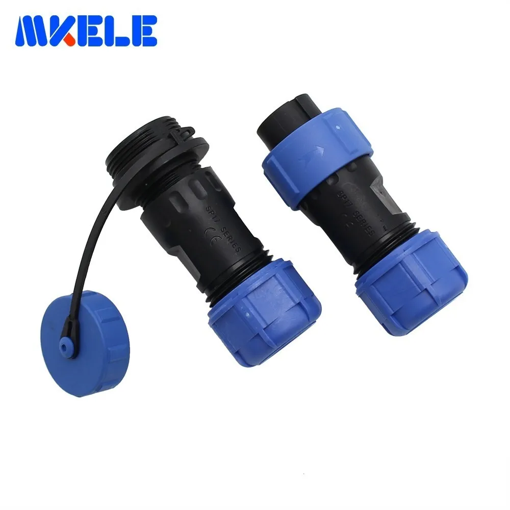 

Waterproof Connectors IP68 Aviation Plug And Socket Connector Male And Female Docking Connector SP17 2P Straight Butt Connector