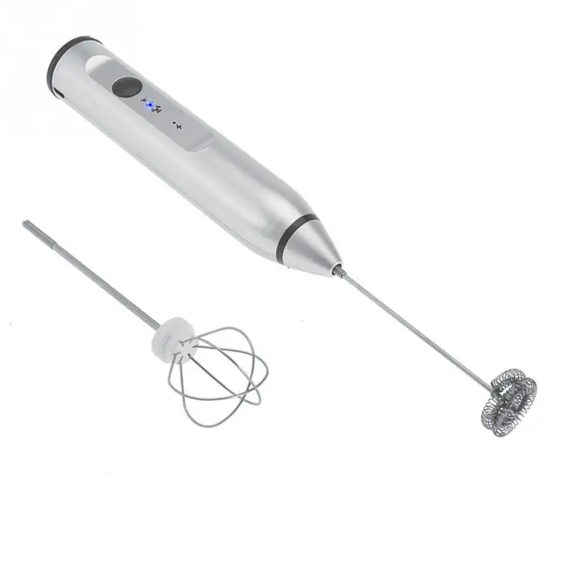 

NEW Rechargeable Electric Milk Frother with 2 Whisks Speed Adjustable Handheld Foam Maker Kitchen Tools & Gadgets Egg Tools