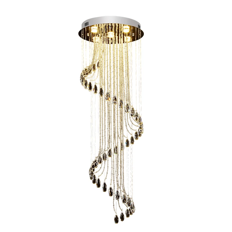 Современная люстра спираль кристалл Chandalier освещение люстры приспособление для