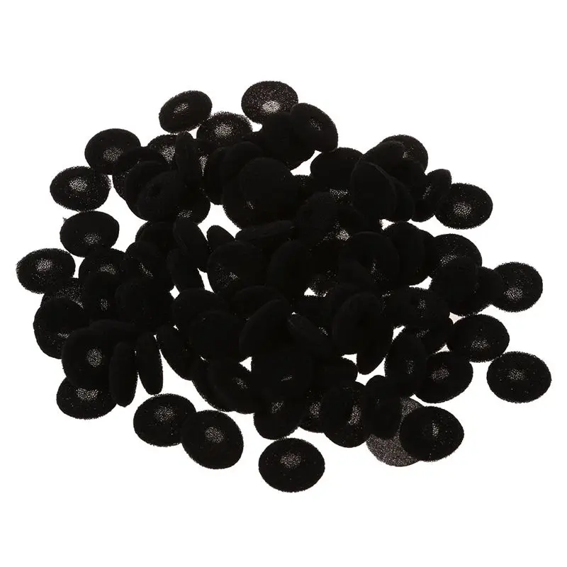 100 Pcs Black Sponge Earbud Headphone Cap Ear Pads Cover Replacement | Электроника