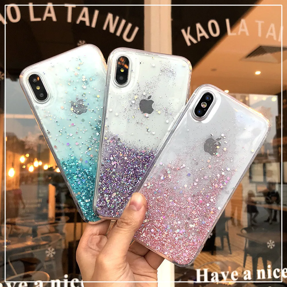 Для Iphone XR чехол Блестящий Роскошный для 7 6 6s 8 Plus Чехлы роскошный мягкий TPU