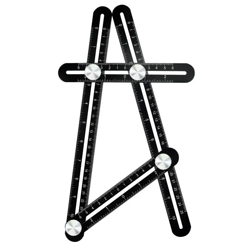 

Multi Angle Measuring Ruler,Premium Aluminum Alloy Template Tool/Layout Tool Measurement For Handymen, Builders, Craftsmen,Bla
