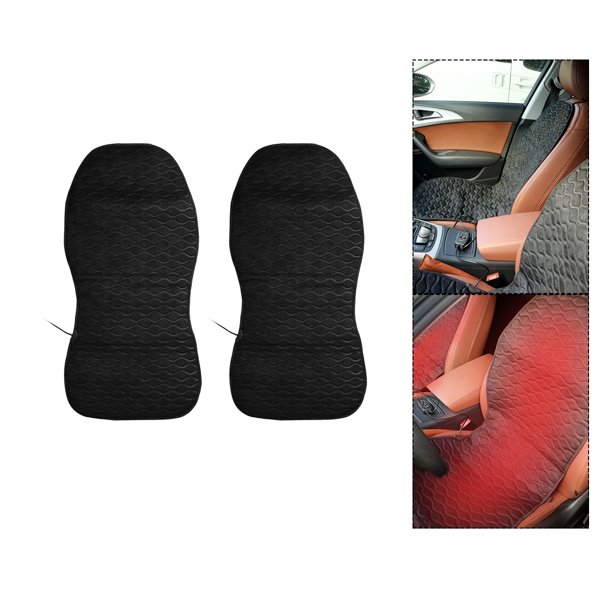 2 Pcs Car Heated Seats Set Cushion Heating Pad Hot Warmer 12V Constant Temperature Seat Cover Interior Accessories | Автомобили и