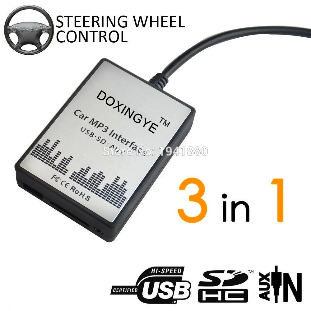 DOXINGYE USB SD AUX Автомобильный MP3 музыкальный радио цифровой CD Changer Adapte музыкальный Автомобильный MP3-плеер для VW Passat Skoda Seat 8Pin интерфейс