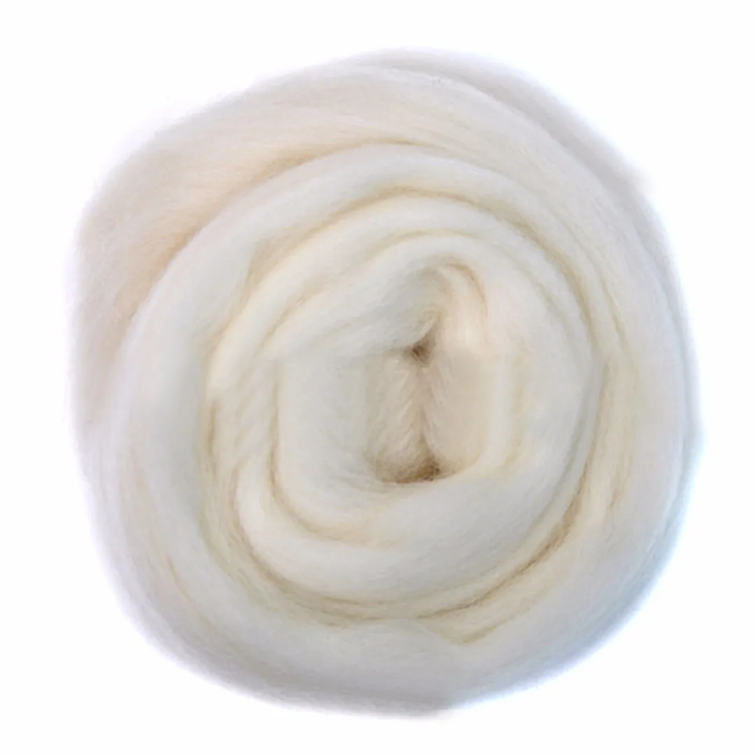 

1pc 100% Shetland Natural Cream White Wool Fiber 100g Mayitr Wool Roving / Felting Needle Felting for DIY Crafts