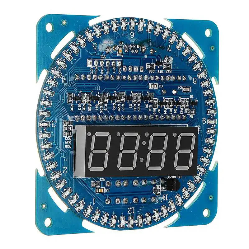 DS1302 вращающийся светодиодный дисплей DIY креативный Электронный Будильник