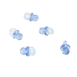 Синяя Прозрачная пустышка из пластика-2 см-100 шт
