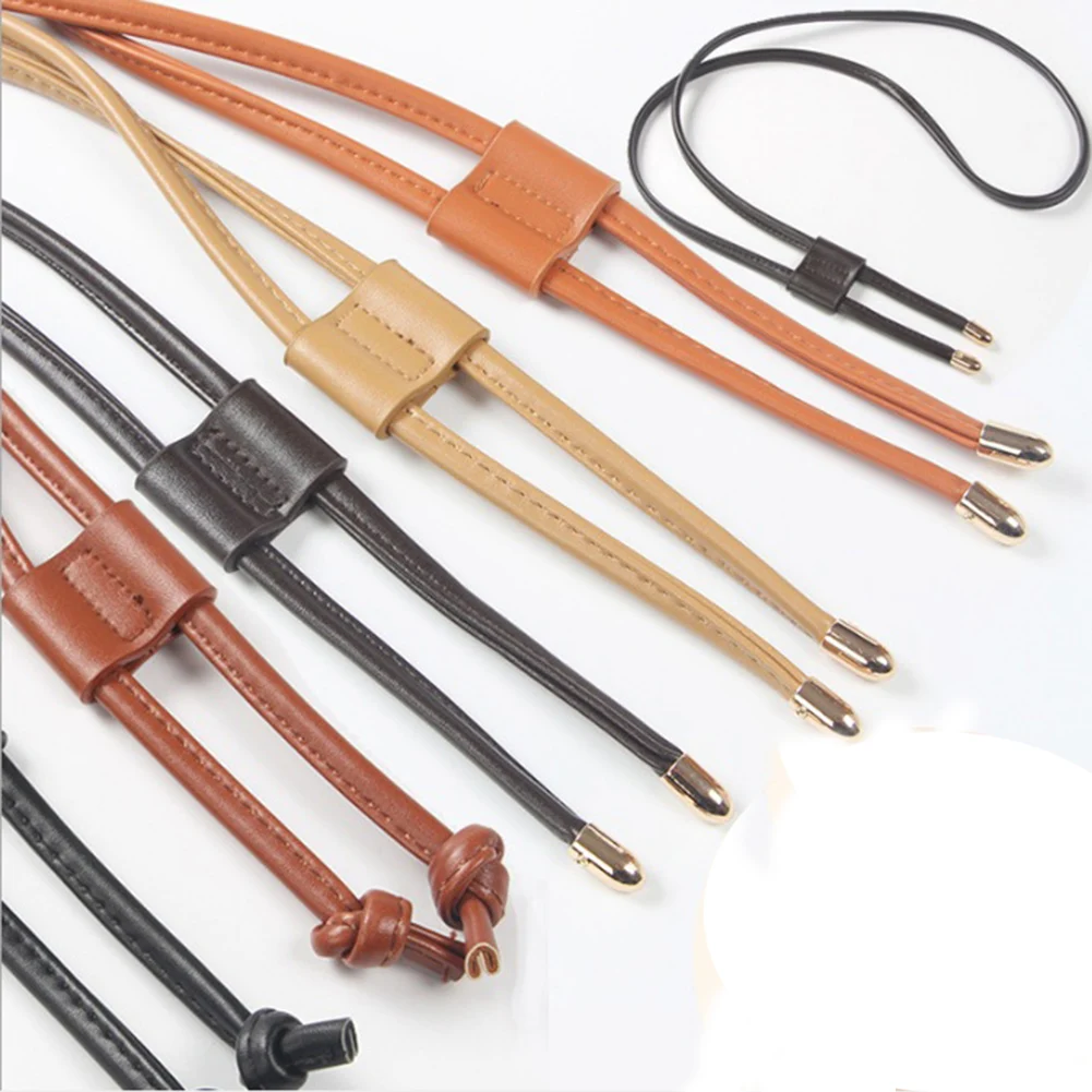 

Fashion Women Detachable PU Leather Bag Strap Belt Bucket Bags Drawstring Bunches Belt Backpack Beam Belts Bag Accessories