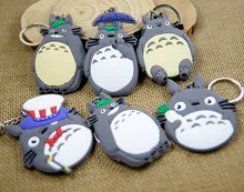 

Cat Keychain Anime Cartoon Totoro Harajuku Cute Soft Key Chain Ring Cover Holder Pendant Boys Girls Chaveiro Llavero Porte Clef