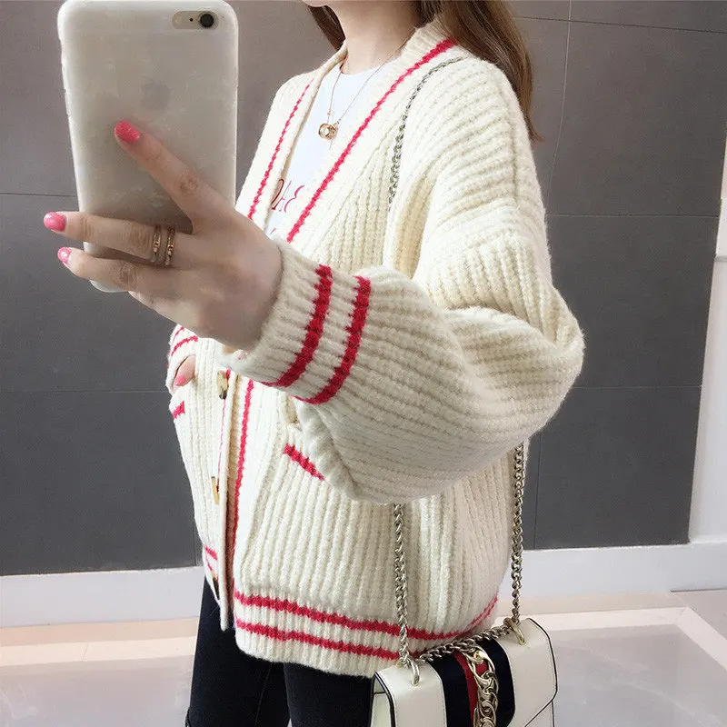 New Fashion Spring 2018 Women Sweaters Cardigans Casual Warm Long Design Female Knitted Sweater Coat Cardigan Lady |