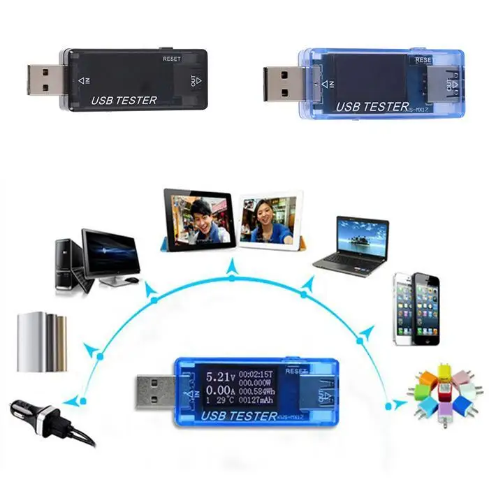 LCD Flow Current Digital 99999 Voltage 1 Voltage Yes Power Mini Tester Display Current Charger 0 0A 5A Discharge USB mAh