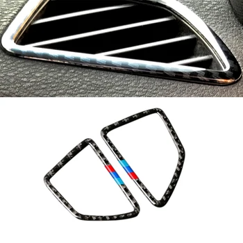 

For BMW X5 X6 E70 E71 2008 2009 2010 2011 2012 2013 2PCS Carbon Fiber Air Conditioning Air Vent Outlet Cover Sticker Trim