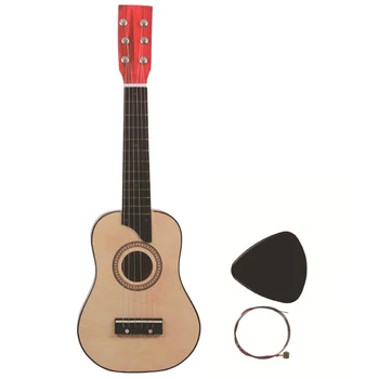 

25 Inches 6 Strings Wooden Musical Instrument Kids Guitar Gift For Children School Play Game Education Christmas Birthday Gifts