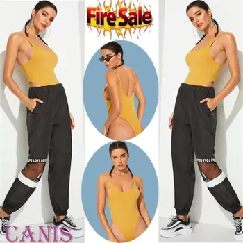 

Women's Short Sleeve Bodysuit Stretch Ladies Leotard Body Tops T shirt Jumpsuit