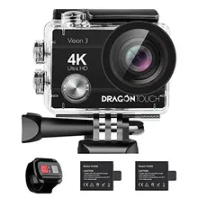 DragonTouch Vision 3 Экшн-камера 4K 16MP 170 широкоугольная WiFi спортивная водонепроницаемая подводная камера с дистанционным управлением