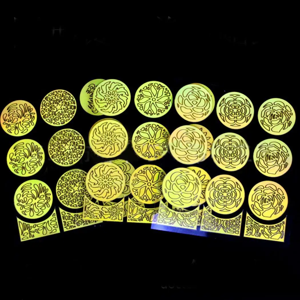 Новый для женщин модный дизайн ногтей Маникюр 3D украшения блеск пакет стикеры 2