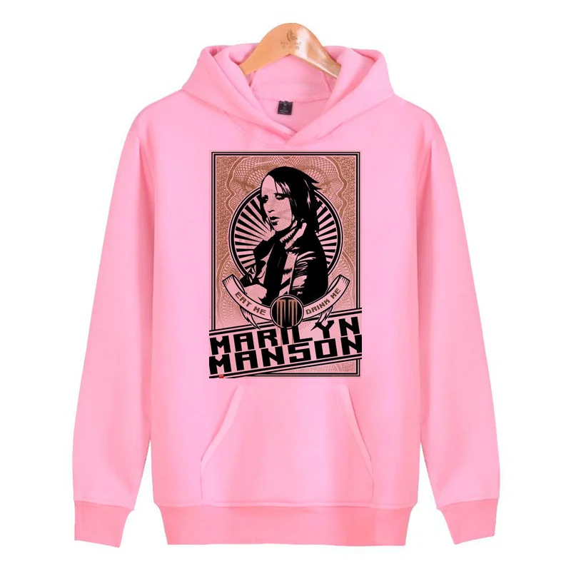 

marilyn manson hoodies sweatshirts homme streetwear hoddies hip harajuku pullover men/women male hop J1755