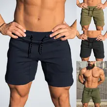 Стиль Модные Популярные однотонные мужские летние спортивные тренировочные шорты для бодибилдинга Шорты Для Фитнеса Йоги