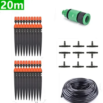 

20m Diy Micro Drip Irrigation System Misting Sprinkler & Dripper Plant Self Watering Garden Veranda Water Irrigation Kits Bb02