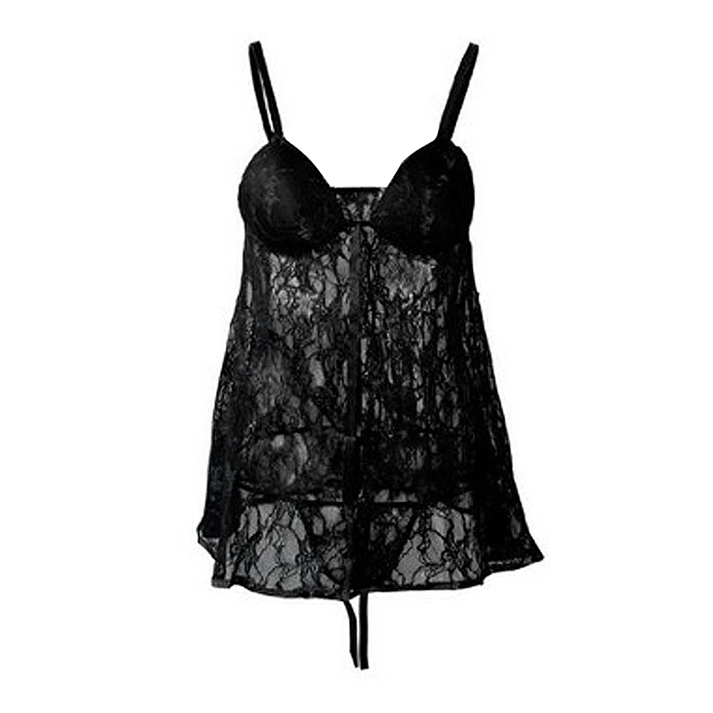 Новинка женское кружевное платье нижнее белье Babydoll ночное g стринги боди летнее