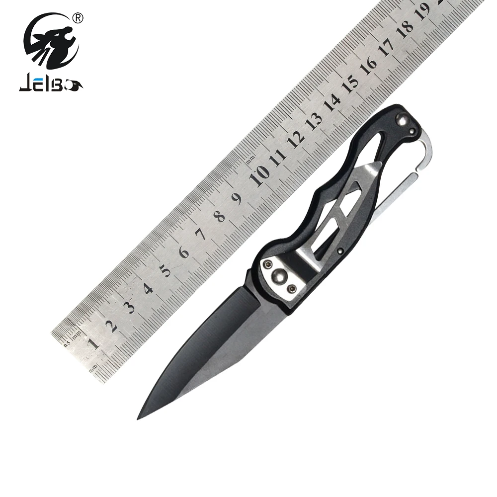 

JelBo Folding Pocket Knife Protable Key Ring Fold Hunting Camping Tactical Rescue keychain Peeler Outdoor Survival Mini Tool