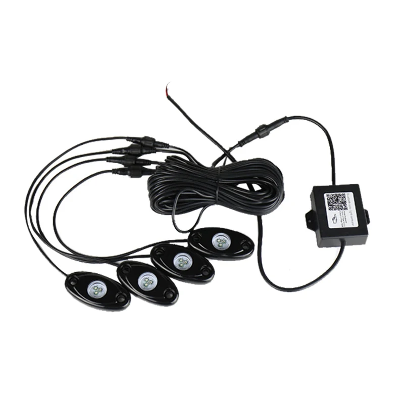 4 Pods Rgb Led Rock Lights беспроводной Bluetooth для джипа внедорожников |