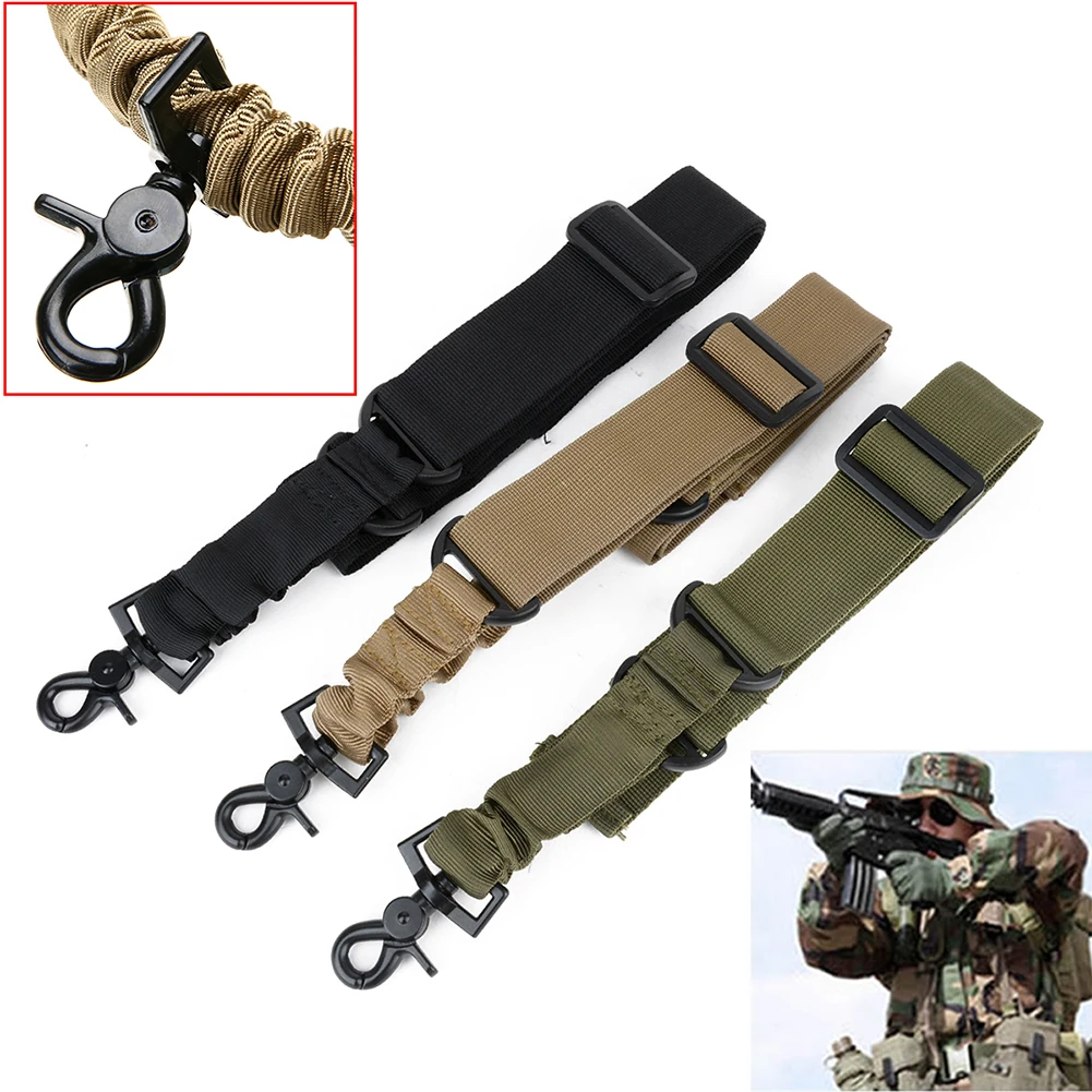 

1pc Adjustable Outdoor Gun sling Strap Hunting Camping Sling Single Point Tactical Belt Multifunctional Strap Rifle Safety Belt~