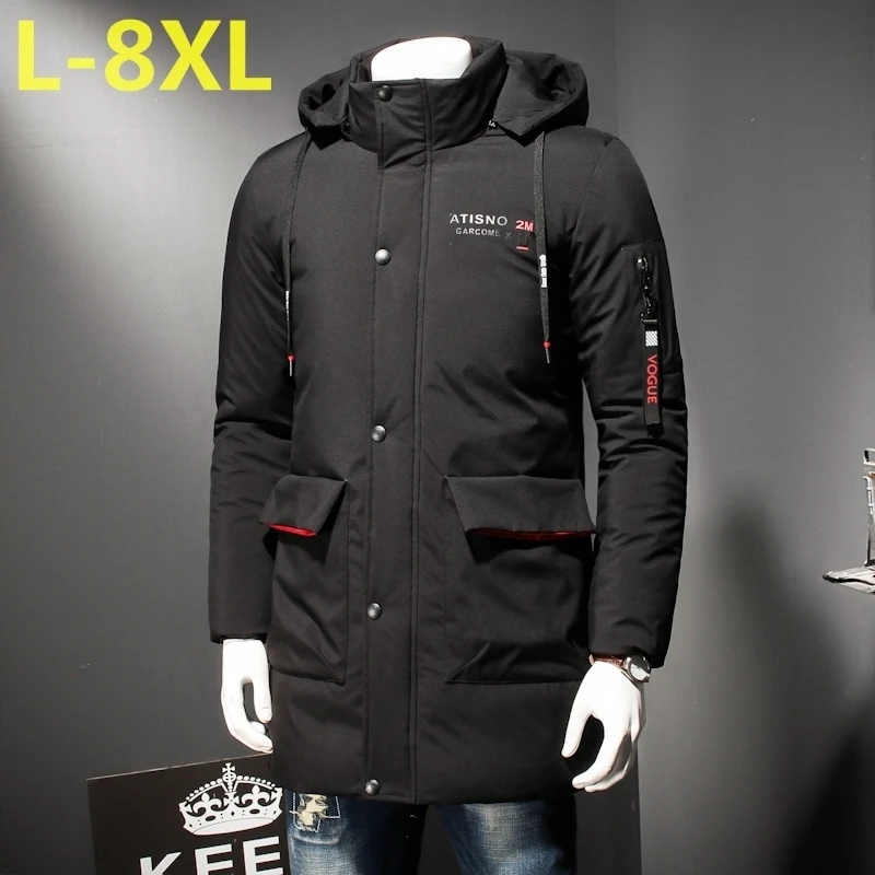 Зимние большие размеры 8XL 6XL 2018 новая мужская куртка повседневный пиджак пальто человек Куртки высокое качество ткани мужские с хлопковой