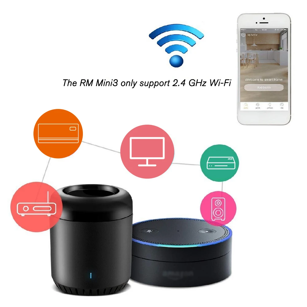 Broadlink RM Mini3 Black Bean Wifi переключатель удаленный Wi-Fi+ ИК-контроллер приложение таймер Совместимость с Alexa умный дом автоматизация