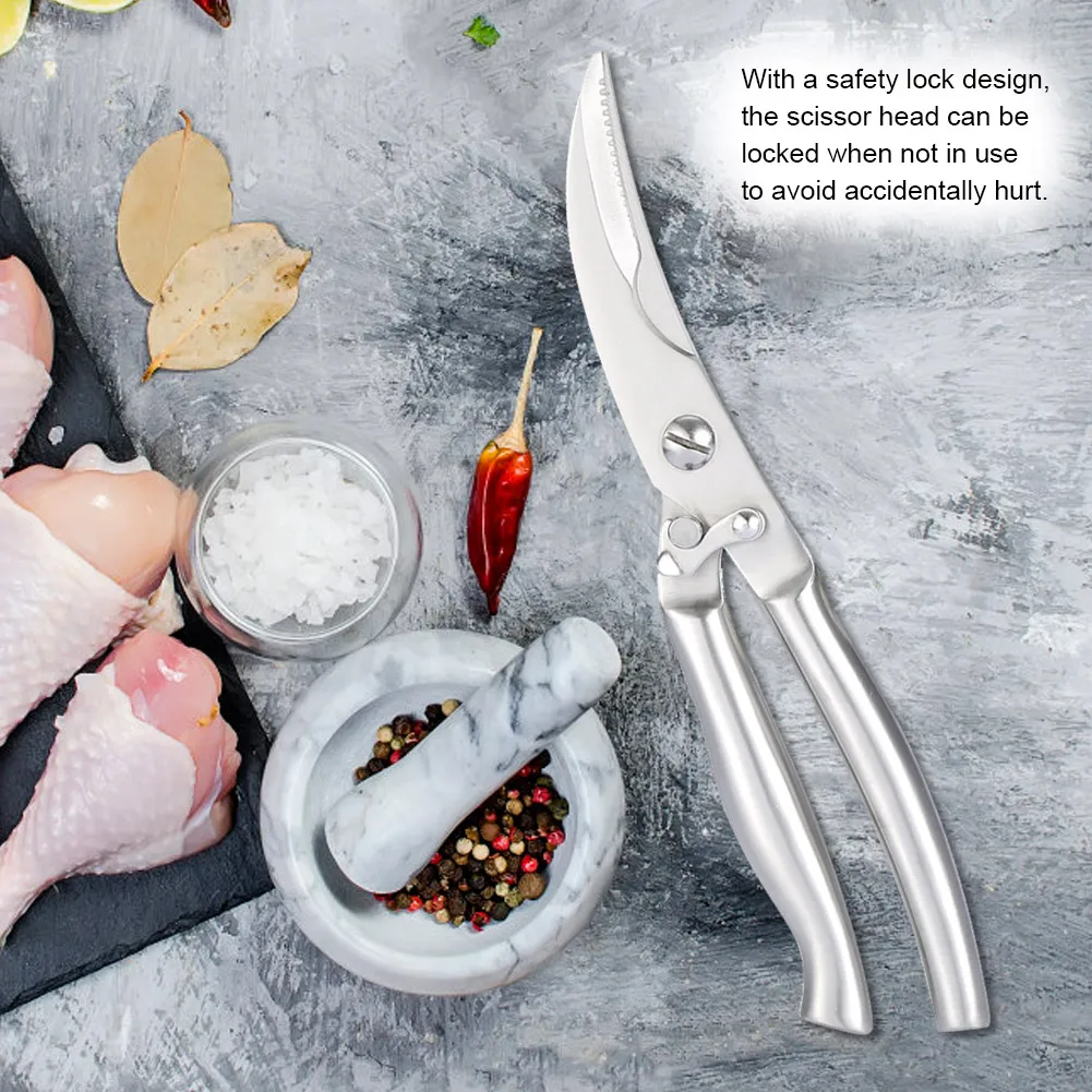 

Stainless Steel Kitchen Scissor Poultry Chicken Fish Bone Shear Cooking Tool Hand Tools
