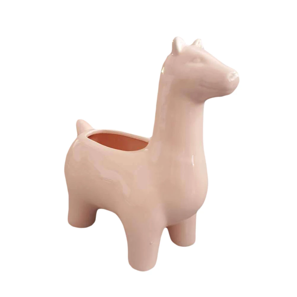 

Cute Kawaii Succulent Alpaca Flowerpot for Home Decoration Childrens Room Desktop Decor