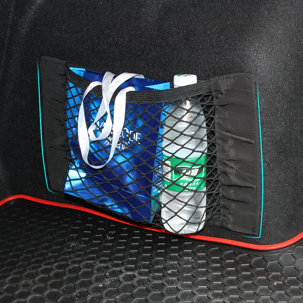 Автомобильная задняя Задняя Крышка багажника эластичная сетчатая Сетчатая Сумка-пакет для хранения клетка аксессуары для Ford Focus 2 3 4 Mondeo Ecosport Fiesta