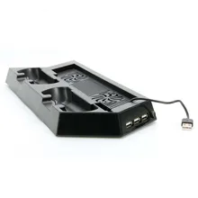 Игровой аксессуар зарядная станция двойной охлаждающий вентилятор Система двойная зарядная док-станция для PS4 контроллеры Вентилятор Кулер вертикальная подставка