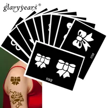 10 шт./компл. для нанесения хны и тату трафарет с рисунком крыльев, рисование пастой леди боди-арт тату трафарет пикантный товар Водонепроницаемый HN#34