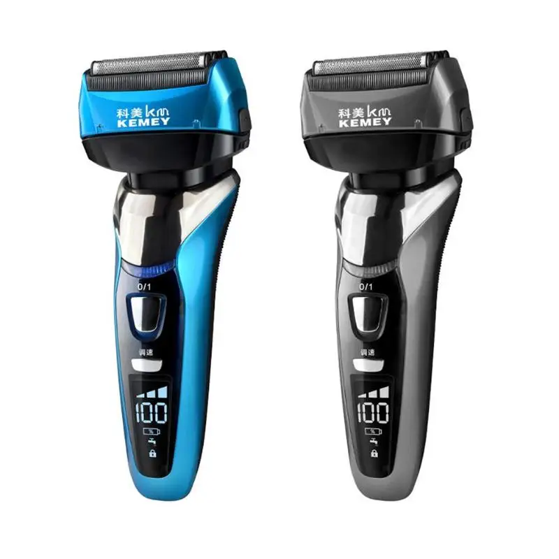 

KEMEI Rechargeable Electric Shaver Waterproof Triple Blade Beard Shaving Razors Trimmer Face Care Men Trimmer Barber Machine