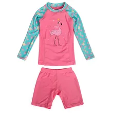 AmzBarley/одежда для плавания с длинным рукавом и рисунком из мультфильма для маленьких девочек+ короткие купальные костюмы для девочек с защитой от солнца, Детские купальники, детский пляжный костюм для дайвинга