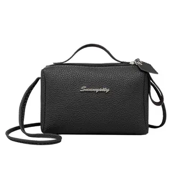 

Simple Style Design Small Square Flap Bag for Women PU Leather Messenger Bags Ladies Mini Crossbody Handbags 2019 New