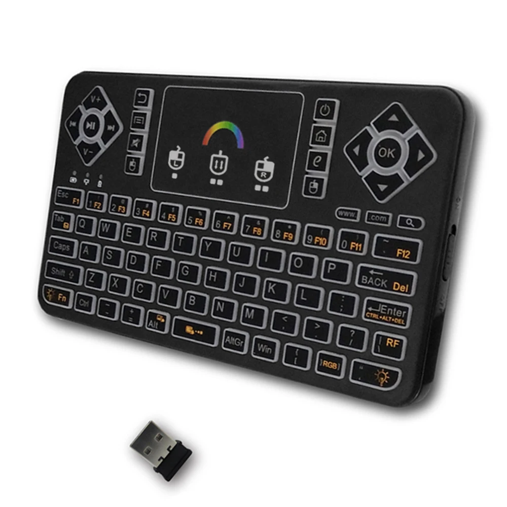

Q9 2.4G RF Wireless Keyboard Mouse Combo Handheld Remote Control w/ Touchpad Backlight for Android TV BOX Smart TV Smartphone
