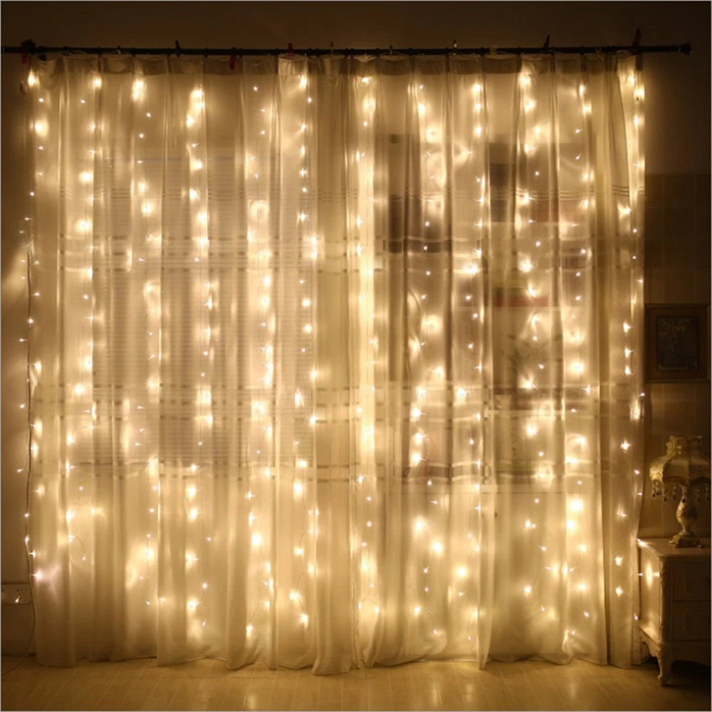 Cena 2x2 3x3 6x3 m sopel Led Led zasłony String Fairy światła 300 Led boże narodzenie boże narodzenie ślub ogród Party Garland Decor 600 na świeżym powietrzu