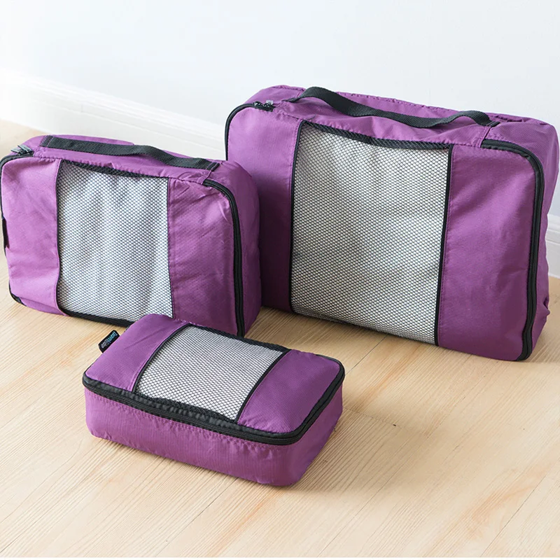 ORZ 3 PCS Travel Storage Bag Wardrobe Closet Clothes Toy Organizer Bag Durable Weekender Luggage Organizer Set Storage Case