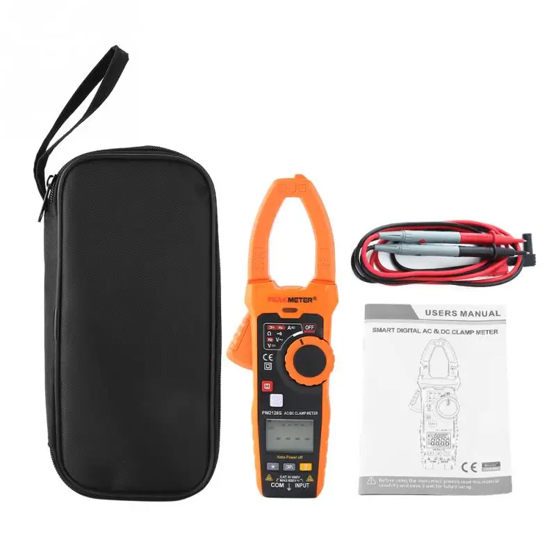

PEAKMETER AC/DC clamp meter PM2128S Handheld Non-contact Digital Voltage Current Clamp Meter Electrical measure Instrument