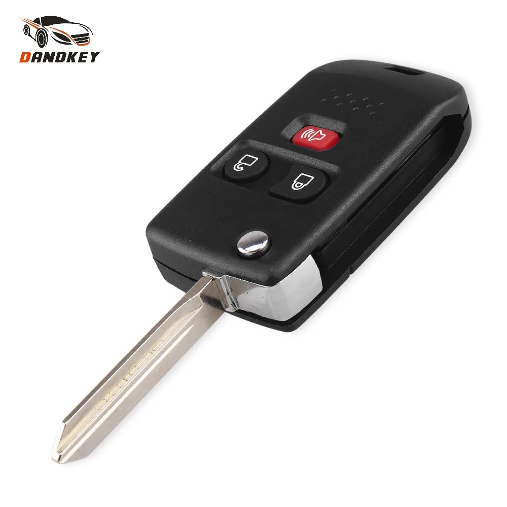 

Dandkey 3 Buttons Modified Flip Folding Remote Key Shell Case Cover Fob For Ford Transit Edge Escape Explorer Mercury Mazda Key