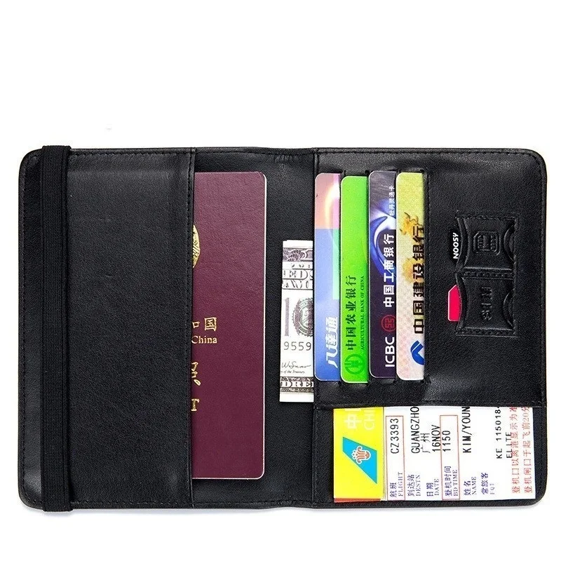 

Russian Driver License Purse Passport Cover Wallet Men Genuine Leather Passport Case Credit Card Document Holder Coin Purse